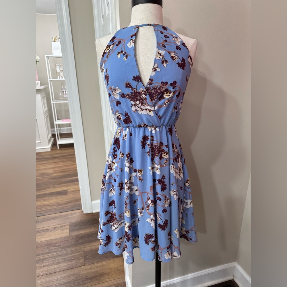 Blue Floral Miami Midi Dress